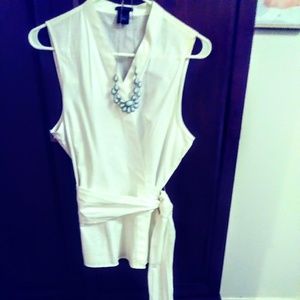 Ann Taylor wrap around blouse